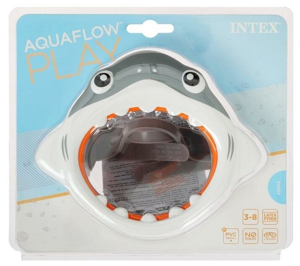Маска для плавания детская Intex 55915 Fun Masks Краб / Очки маска для ныряния Крабик в бассейн и море Интекс 3-8 лет