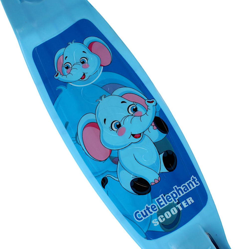 Самокат трехколесный с широкими колесами, колеса PU 12 см, со светом, заднее колесо без света