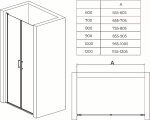 Душевая дверь RGW Passage PA-104Gb 90 стекло прозрачное/профиль золото