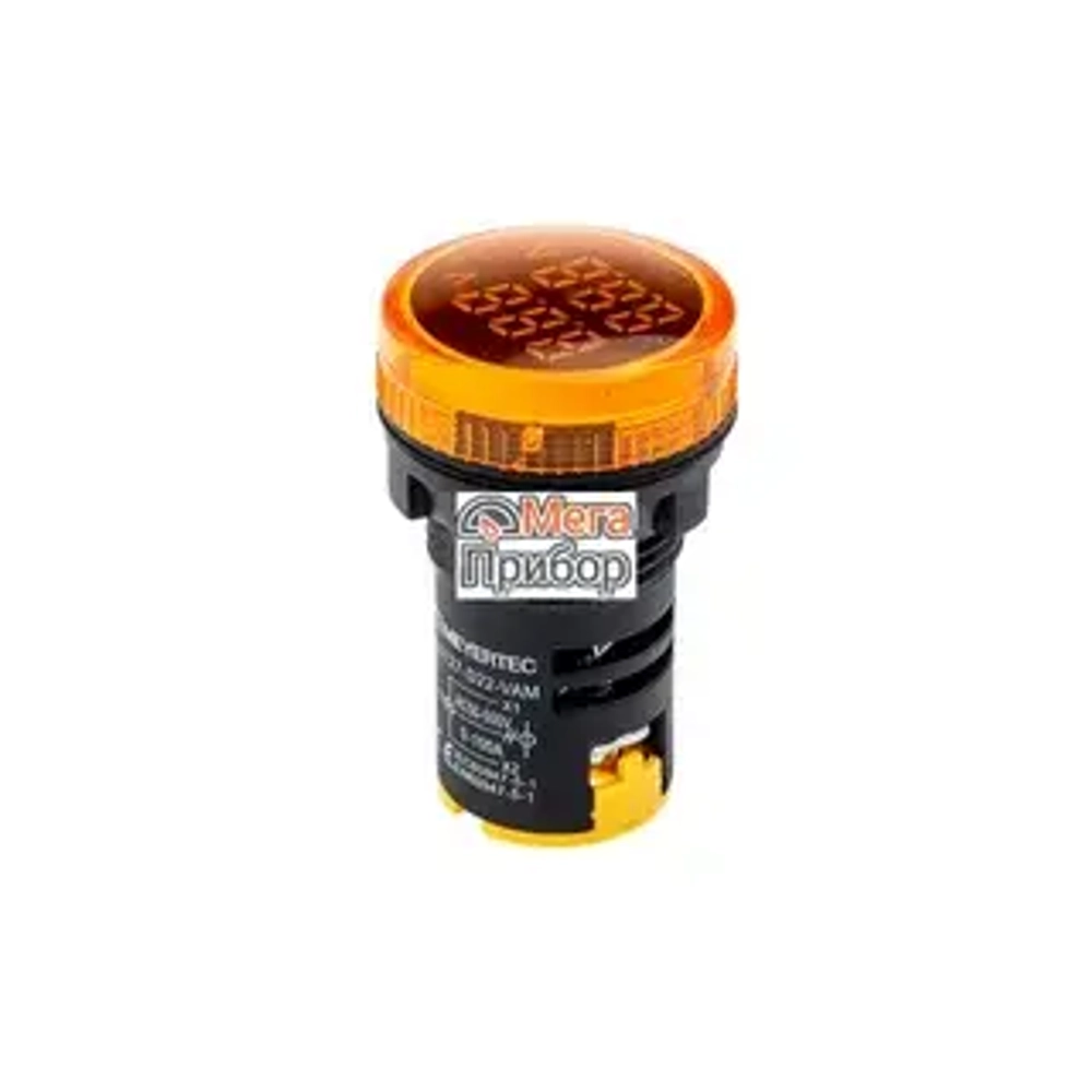 Индикатор тока и напряжения,50-500V, 0-100A желтый MT22-VAM5 арт.78729