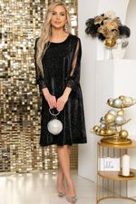 Платье "Яна" (бархат блэк) П4588 LT Collection (Акция)