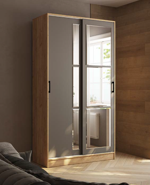 Шкаф-купе СТИЛЬ-2 1200 дуб крафт золотой / графит серый