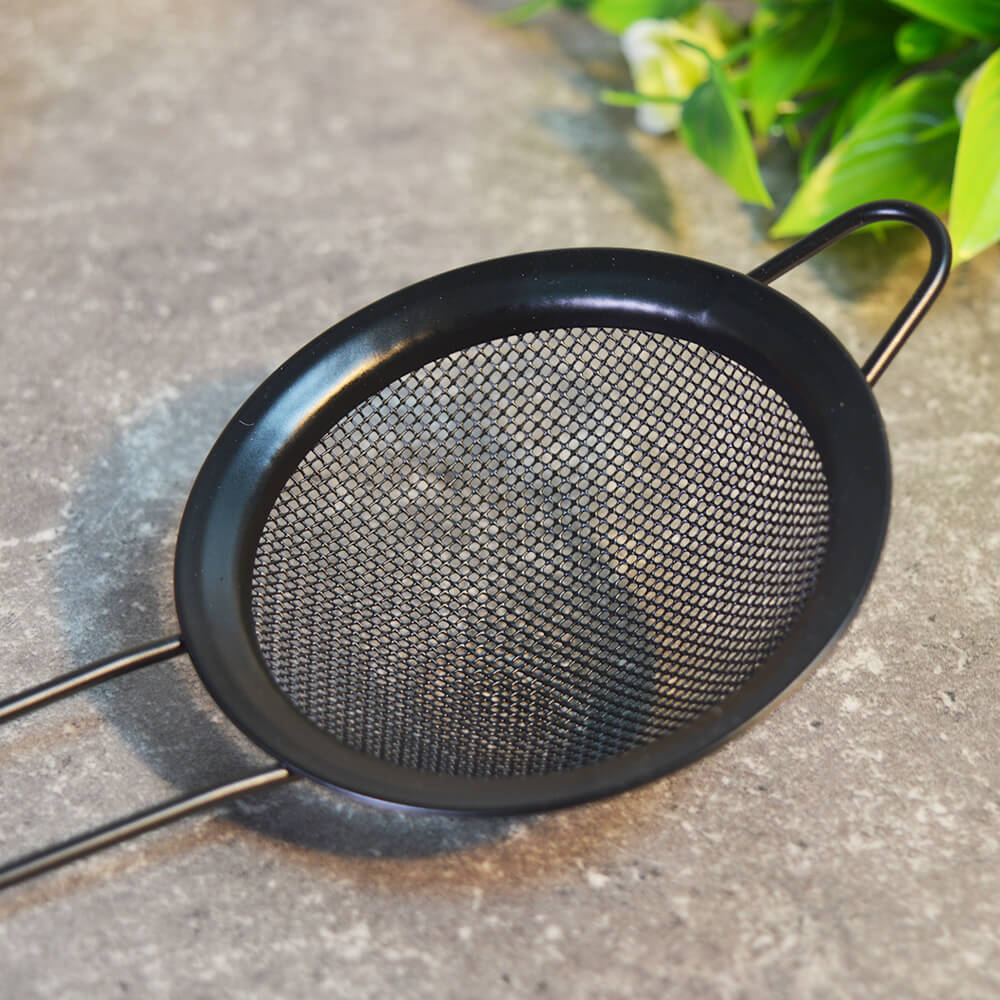 Сито-дуршлаг 8см металл "Farina", цвет черный