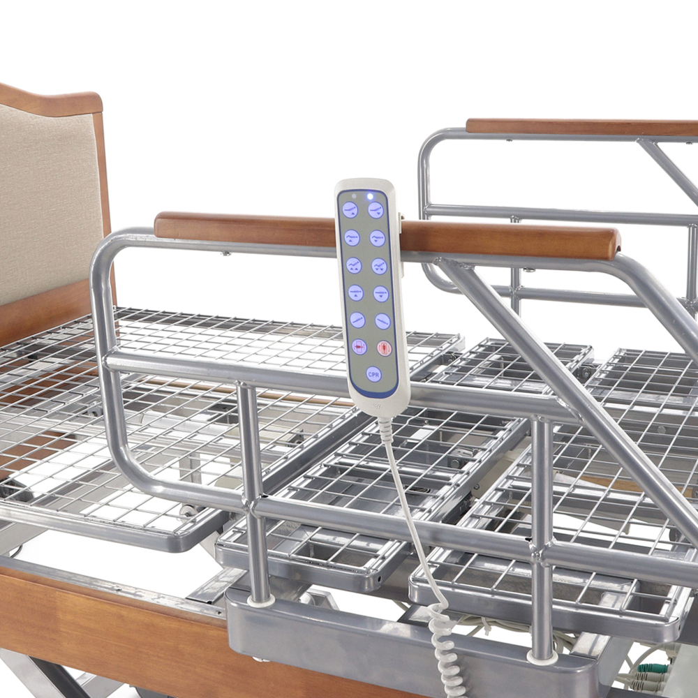 Кровать электрическая Med-Mos DB-2B с поворотным креслом в правую сторону (коричневый)