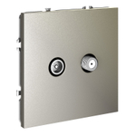 Розетка телевизионная встраиваемая VOLTUM S70 оконечная TV+SAT, (шелк)