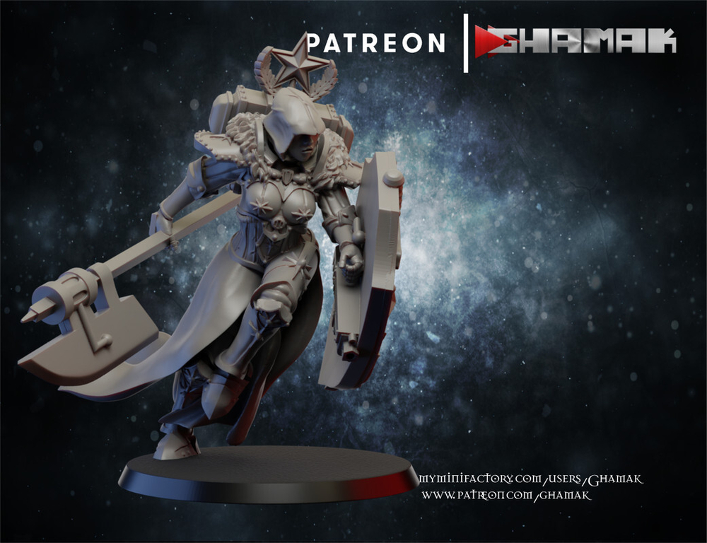 Adepta Sororitas Celestian Sacresants Красная целестианка №2 миниатюра для dnd, днд, pathfinder, фентези, Настольная игра, НРИ, Варгейм, РПГ