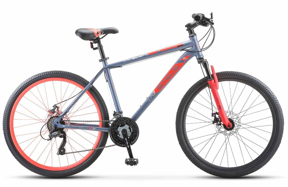 Велосипед 26" STELS Navigator-500 MD 26" (18" Серый/красный) арт.F020