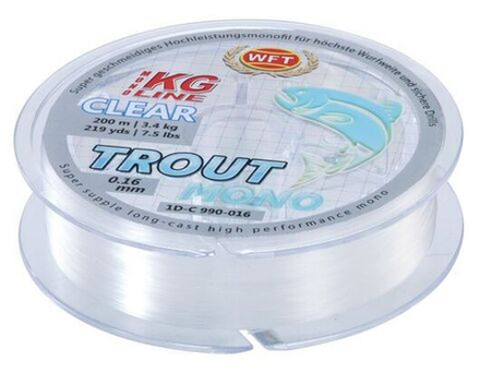 Леска монофильная WFT KG TROUT MONO Clear 200/016