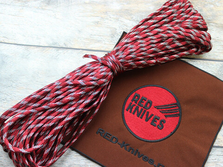 Паракорд 550 светло-красный с белым (7 жил) RZ Manufacturer PC007 - 1 метр