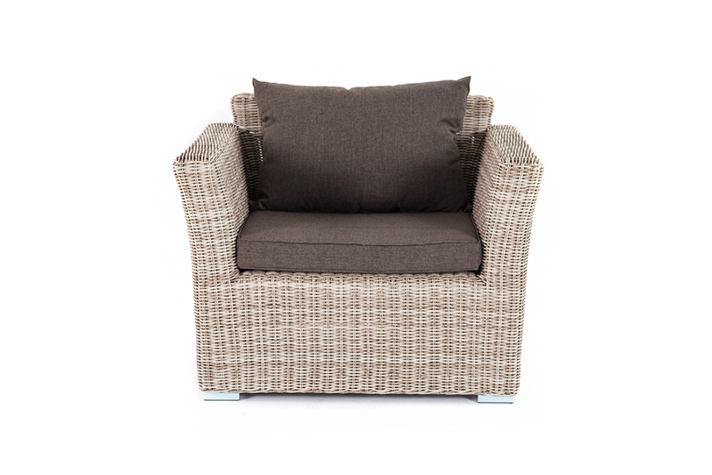 "Капучино" кресло из искусственного ротанга, цвет бежевый