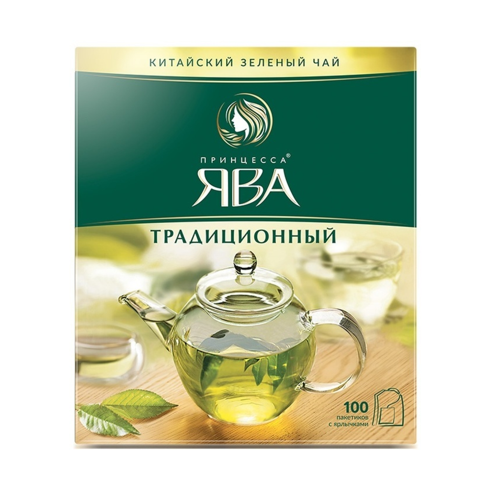 Чай зеленый в пакетиках Принцесса Ява, 100 пак