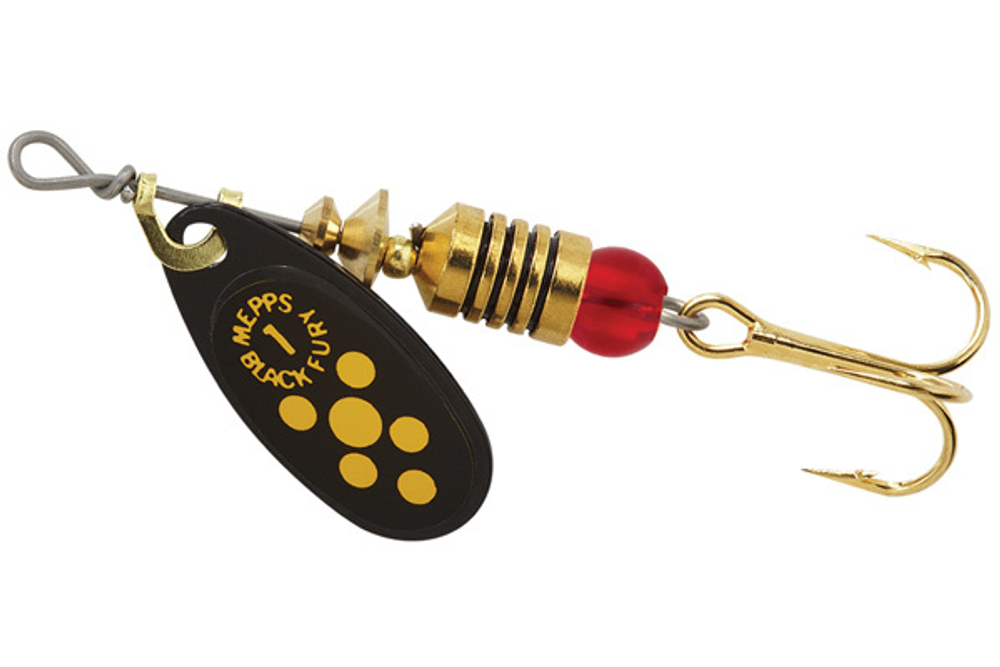 Блесна вращающаяся Mepps BLACK FURY 1, Black/Yellow