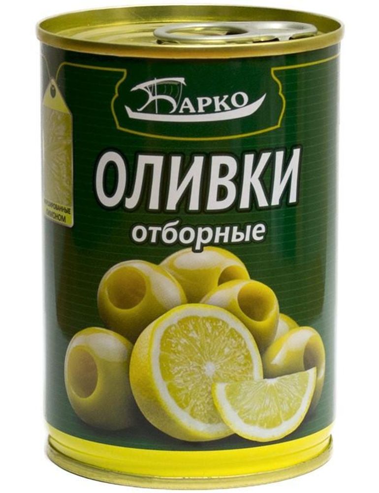Оливки Барко фаршир. лимоном 280г ж/б