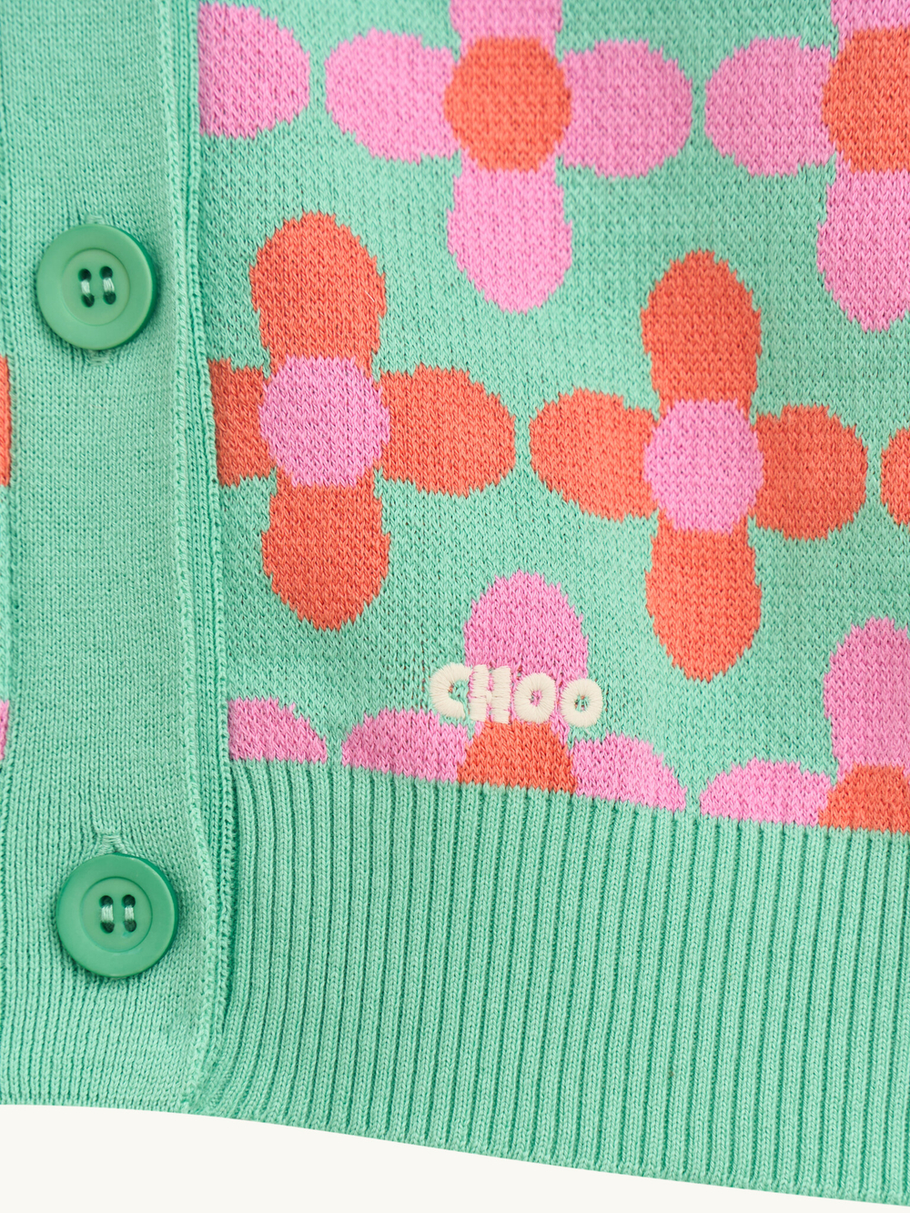 Трикотажный кардиган Pink Flowers / Choo Choo