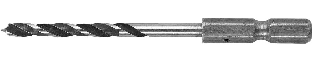 ЗУБР d 4 x 70/40 мм, спиральное, М-образная заточка, шестигранный хвостовик, сверло по дереву (29423-070-04)