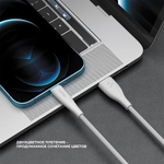 Дата-кабель Fly USB - Lightning, 1м, 2.4A, белый