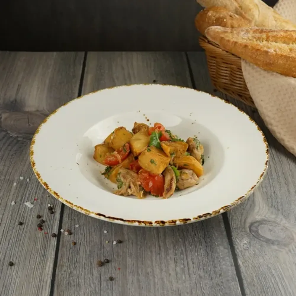 Тарелка глубокая 400 мл d 28 см h5,3 см для пасты Organica Grain P.L. Proff Cuisine [4]