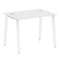 Metal System Стол письменный на А-образном м/к БА.СП-1 Белый/Металл Белый 1000*720*750