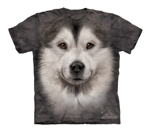 Футболка детская Mountain с изображением Маламута - Alaskan Malamute Face