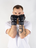 Перчатки ММА BoyBo Stain BGM311, Флекс, черный