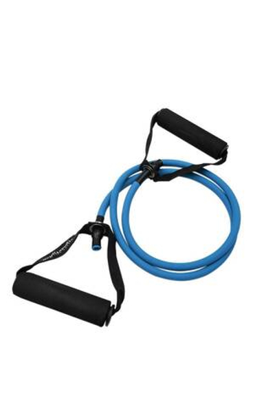 Резиновый трубчатый эспандер с ручками (9 кг), синий