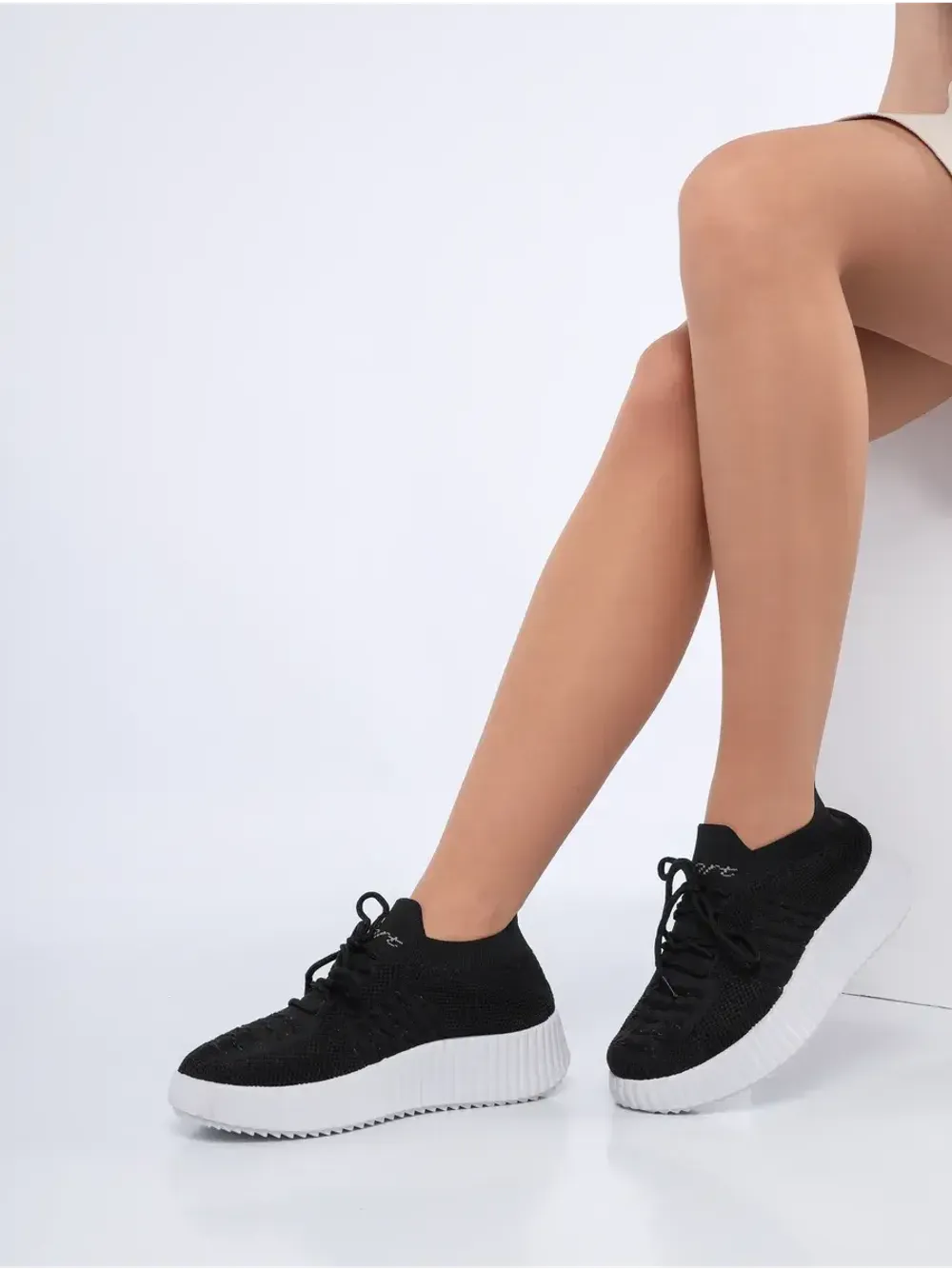 Слипоны на высокой подошве мокасины летние текстильные