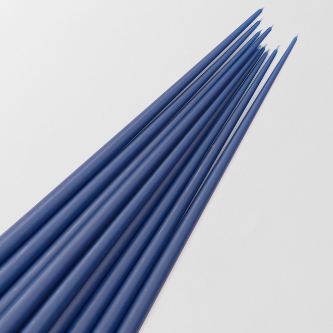 Свеча классическая 40 см, индиго