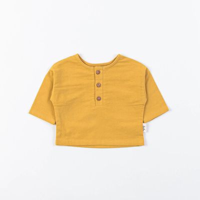 Flannel shirt 0-3 months - Mustard