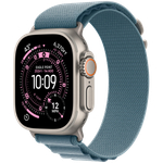 Apple Watch Ultra 3 GPS + Cellular 49mm Natural Titanium Case with Light Blue Alpine Loop - Medium,Model A3281