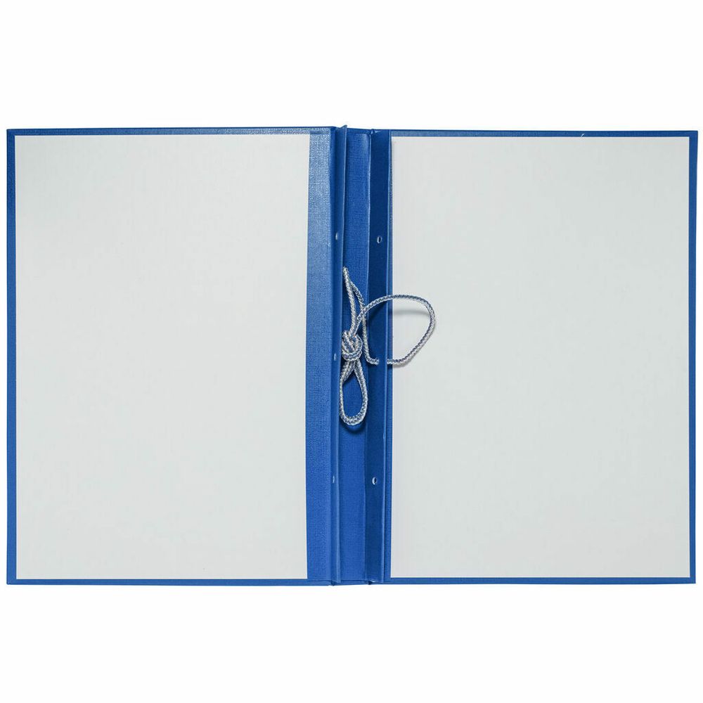 Папка для дипломных работ без бумаги, на тесьме, без надписи, синяя, Канцбург