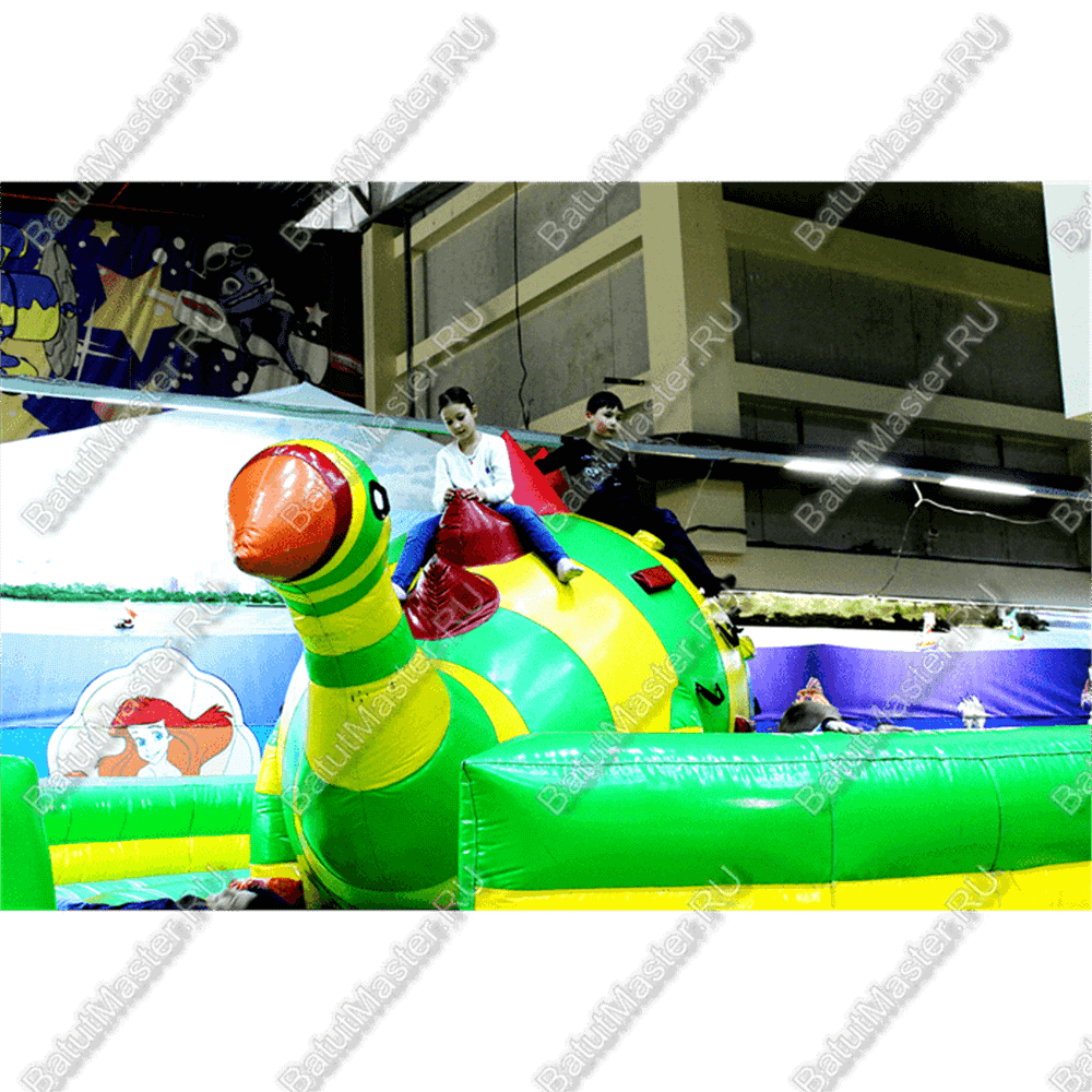 Коммерческий надувной батут "Динозавр-качеля" 5*5*2.5 м