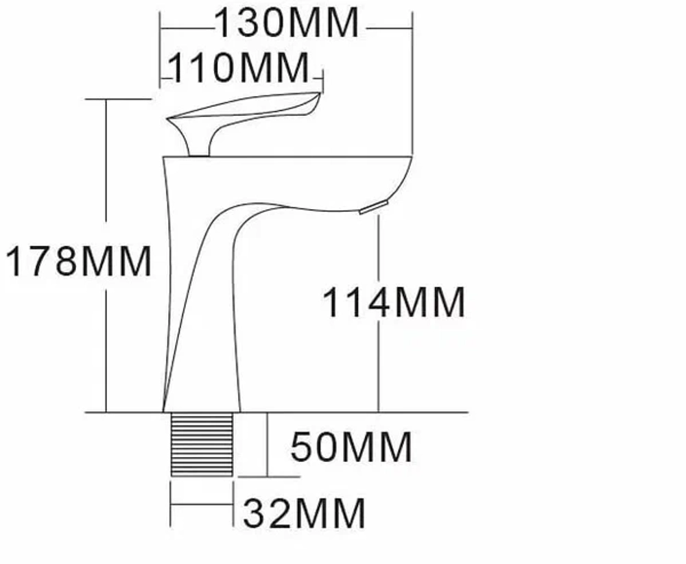 Cмеситель для раковины Grocenberg GB2001 Хром