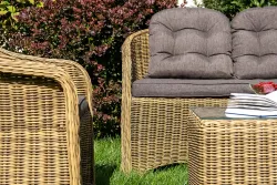 "Равенна" диван двухместный плетенный из ротанга, цвет соломенный