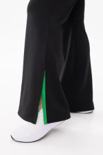 Брюки клеш с высоким разрезом