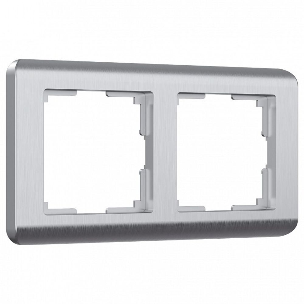 Рамка на 2 поста Werkel Stream (серебряный) W0022106
