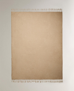Zara Home плед из полиэстера, коричневый, 140x190 см · 2360/004