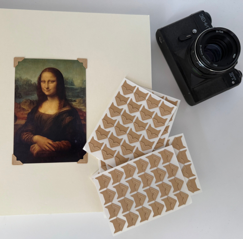 Ретро уголки для фотографий самоклеящиеся - 240 уголков ( 60 фото)