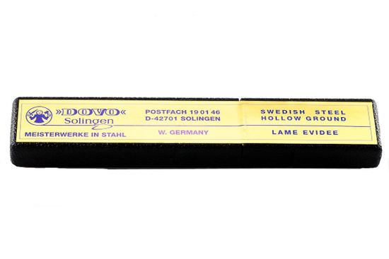 Опасная бритва Dovo, ручка - черный целлулоид, 5/8",1/2