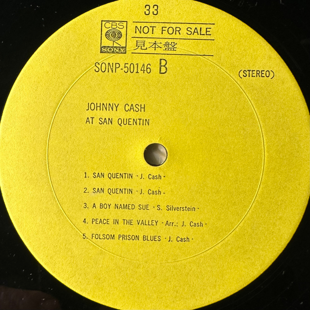 Johnny Cash ‎– Johnny Cash At San Quentin (Япония 1969г.) Promo