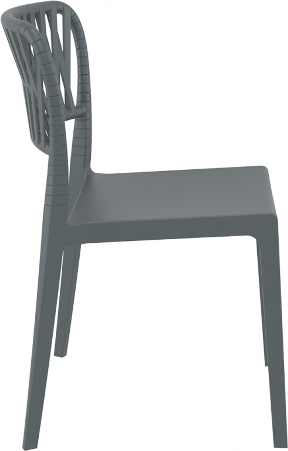 Стул пластиковый Siesta Contract Portofino, темно-серый