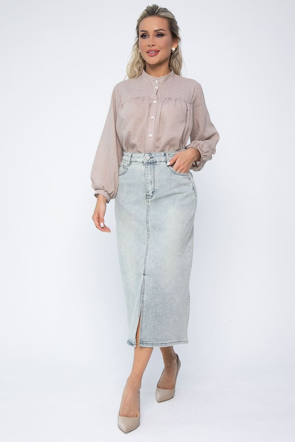 Юбка Мюнхен (голубо-зеленая) Ю13644-4М LT Collection