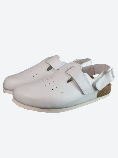 12 | "Branko's" Мужские медицинские сабо кожаные (Белый)