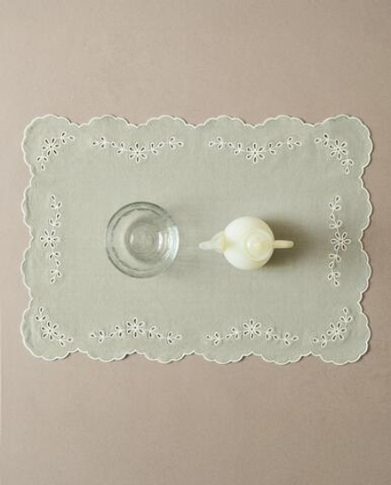 Zara Home сервировочная салфетка из хлопка, вышивка, 50 35 см · 7220/023