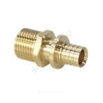 Муфта для PE-X труб аксиальная латунь Дн 20х1/2" НР РОС