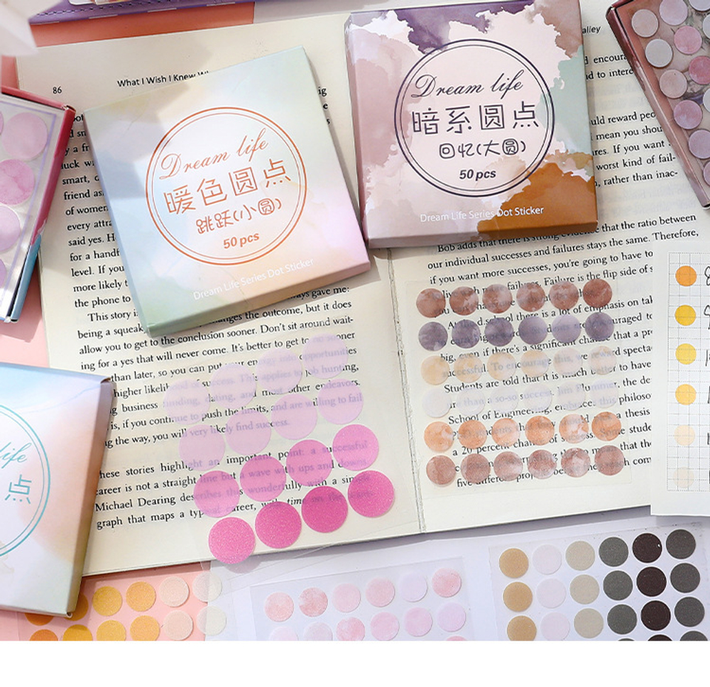 Набор наклеек для планера, чернильный мир, 50 листов 8х8 см