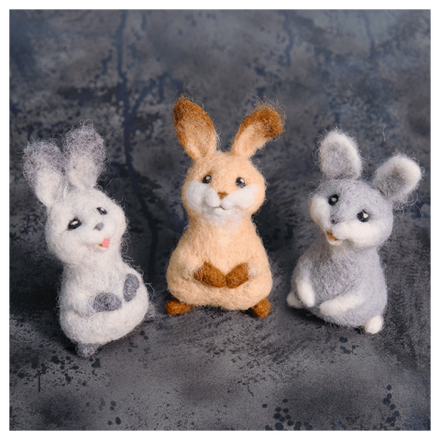 Валяная игрушка «Волшебный кролик»