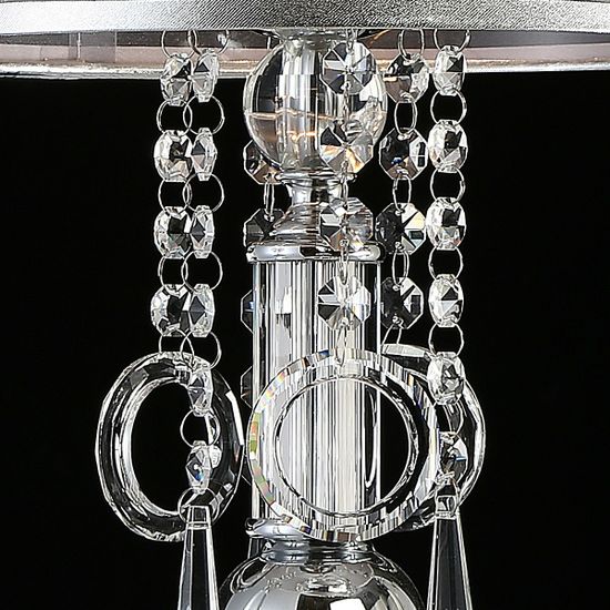 Настольная лампа с абажуром ILLUMICO E27 IL6219-1T-27 CR