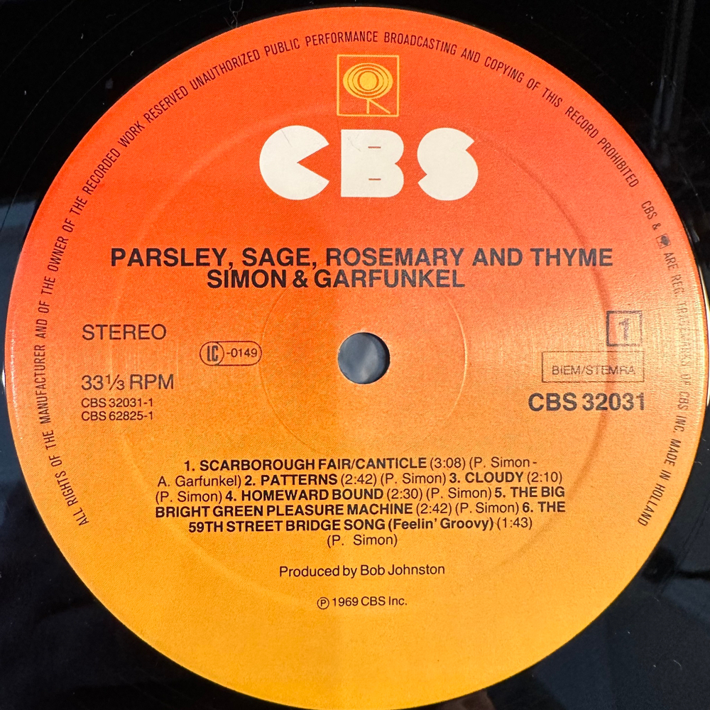 Simon And Garfunkel - Parsley, Sage, Rosemary And Thyme (Голландия)