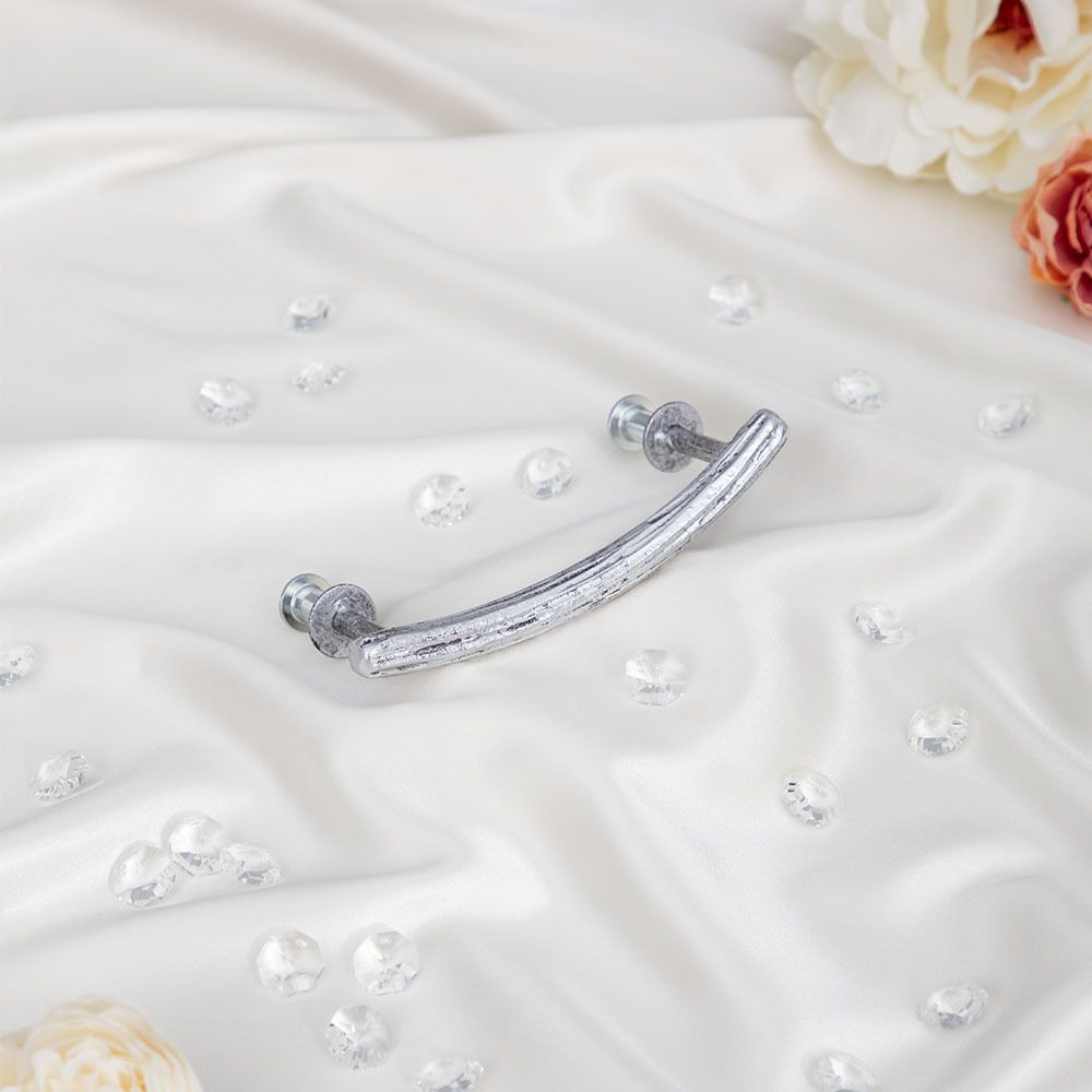 Ручка мебельная Орхидея mini Античное серебро