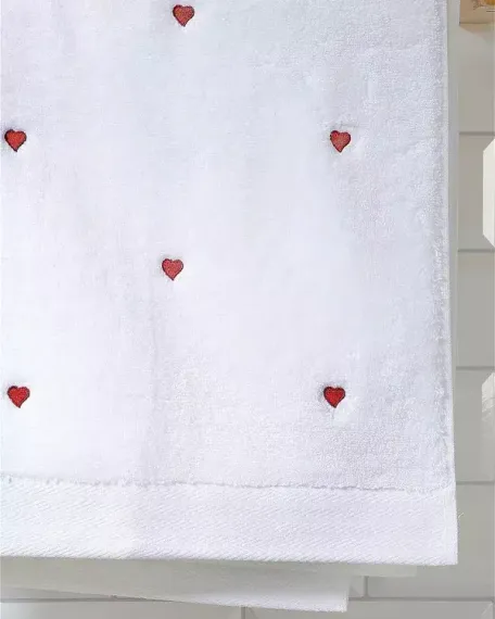 Набор полотенец  SOFT HEARTS красные 2пр 50х100 Maison Dor Турция